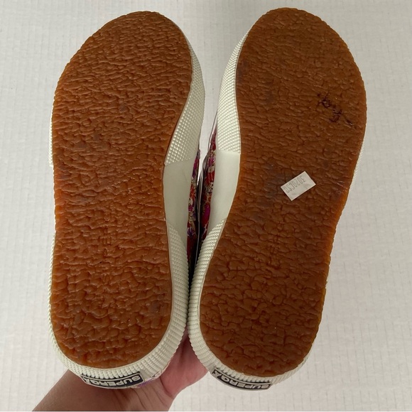 NEW Superga Prairie pink floral sneakers hook and loop closure kids 3.5 - Picture 5 of 10